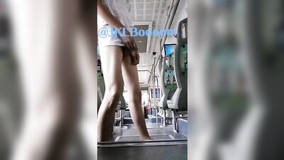 Asian Public Bus Rider Gets Off in a Private Way
