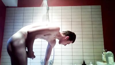 Young and Handsome: A Muscular Brunette Takes Care of His Gigantic Cock