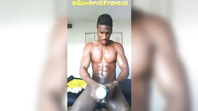 Straight Black Guy Takes a Load