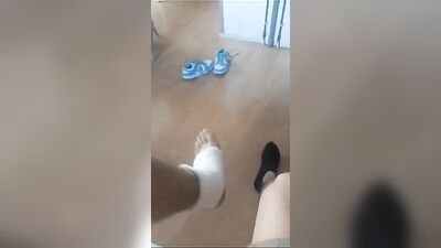 Gentlemen with Hairy Legs and Bandaged Feet, a Straight Boy in Medical Shoes