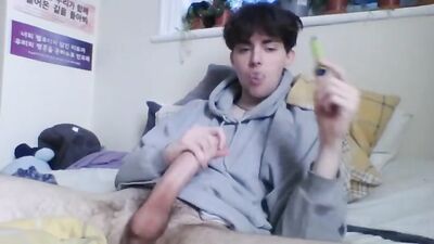 Japanese-American Webcam Model Showcasing His Fit Body and Huge Cock