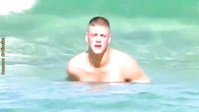 Stanley Gets Fucked by a Huge Dick on the Beach while Playing with his Friends