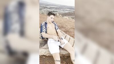 Amateur Beach Boys Cum on the Sand in Front of Enthusiastic Crowds, Bareback Action