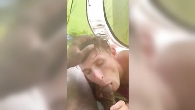 Gay Threesome on the Sand - Sucking and Fucking on the Beach