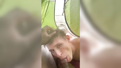 Gay Threesome on the Sand - Sucking and Fucking on the Beach