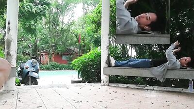 Gay Men Caught on Camera: Cumming Outside in the Middle of the Day