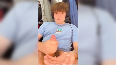 Teenage Hairy Coxx Cums and Licks His Own Sweet Cream