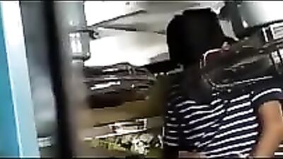 Indian Desi Boy Gets Off in the Bus Station