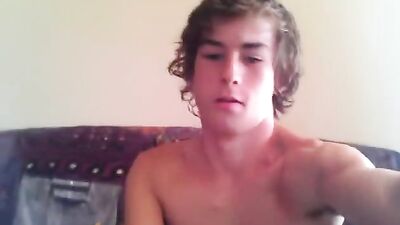 Straight Muscle Guy with Hairy Balls Wanks to a Giant Cock