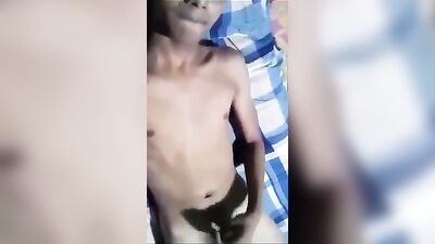 Indian Boys Bedroom Adventures - Desi Boy Practices on His Own Dick