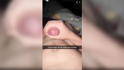 Straight-cut teenage abs on Snapchat leads to a hand job