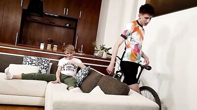 Pounding action on the bareback ride, cum shots and ass play!