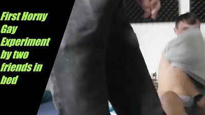 Two Friends First Amateur Gay Experiment with Big Cocks, Nude Twink Bodies and Cum-Spraying Handjobs