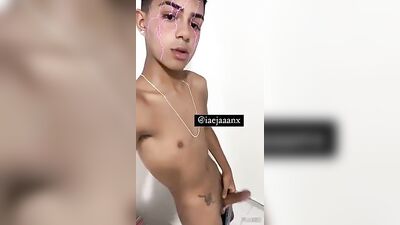 First Time Barebacking with a Latino Boy, Showing His Dick