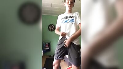 Amature Blond Boys - Ass Showing in the Bedroom