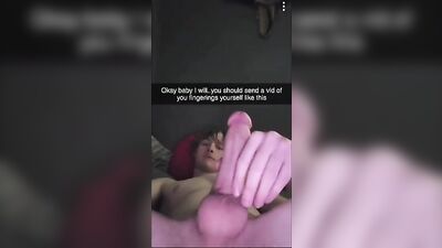 Teen boy gets verbally baited on Snapchat, leading to a hand job and a big load