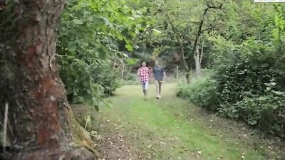 Gang of Hunky Men Enjoy Rough Sex in a Backyard Shed While Playing with Their Asses and Swapping Spit, Cum, and Bareback Blowjobs