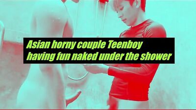 Asians in hot pursuit of pleasure as they tease and play under the steamy shower