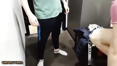 Sabian: Friends Get Very Cock-Hard and Cum-Shotty in the Changing Room of a Sex Shop