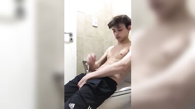 Young, Hairless Stud Squirts Gushing Ejaculation on Cam