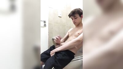 Young, Hairless Stud Squirts Gushing Ejaculation on Cam