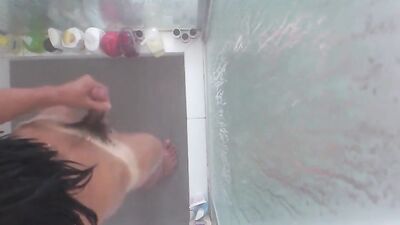 Tan Line Speedos and a Skinny Twink in the Shower