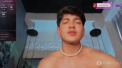 Young Isaacs BIG COCK and CUM SHOTS on Web Cam!