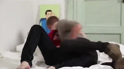 After-Schoolers Get Their Hands and Mouths on Each Others Cocks, with Sploshing Action