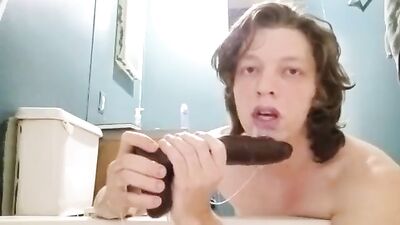 Anal Pleasure with Huge Dildo