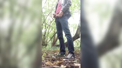 Cumshot in public