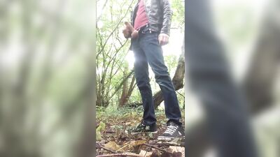 Cumshot in public