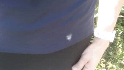 Cumshot from boy in Public