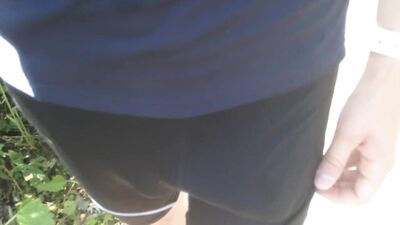 Cumshot from boy in Public