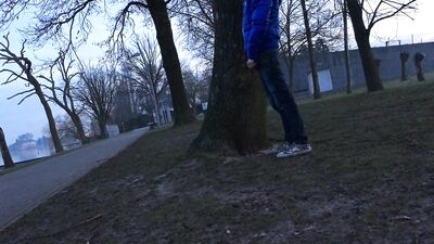 This boy love to pee in public place