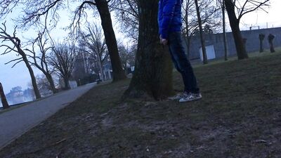 This boy love to pee in public place