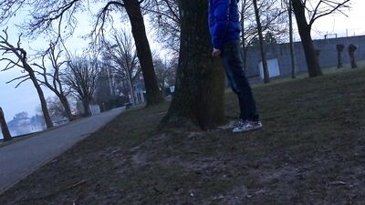 This boy love to pee in public place