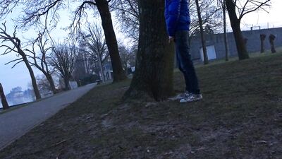 This boy love to pee in public place