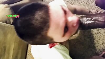 Cant Take The D So Made The White Boy Clean My Dick Off And Swallow My Cum