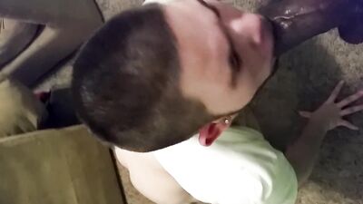 Cant Take The D So Made The White Boy Clean My Dick Off And Swallow My Cum