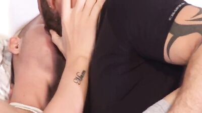 Stepdad gets it on with his stepson in a hot bareback action scene!