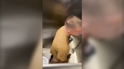 German Spy in the Bathroom (4), starring two amateurs and their huge cocks This voyeuristic video is filled with hot cum shots, as they secretly film each other having wild sex