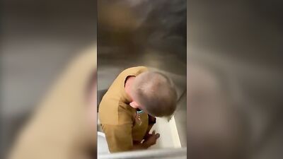 German Spy in the Bathroom (4), starring two amateurs and their huge cocks This voyeuristic video is filled with hot cum shots, as they secretly film each other having wild sex