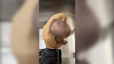 German Spy in the Bathroom (4), starring two amateurs and their huge cocks This voyeuristic video is filled with hot cum shots, as they secretly film each other having wild sex