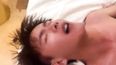 Passionate Asian Threesome: Man Being Fucked and Sucked By Two Guys