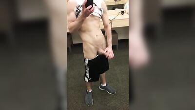 Young Boy Jacking Off in the Stall