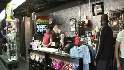 Gagging On a Dick While Shopping In the Adult Section