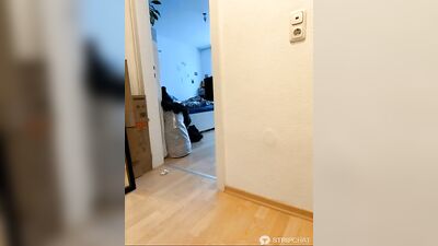 German Straight Hallway Pissing and Cumming Blonde Boy BWC22 Webcam Amateur Solo Fetish Handjob
