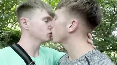 Fellas fucking in the woods with bareback action and big cocks - amature frat boys gone wild!