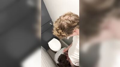 Toilet Blow Job: Two Smooth-Skinned Twink Amateurs Engage in a Sizzling Mouth Action