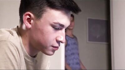 Gagging On Six Inches of Cock - Bareback Action Shot